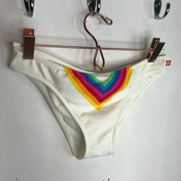 Salinas rainbow heart  🌈 bikini bottom new with tags - Picture 1 of 7